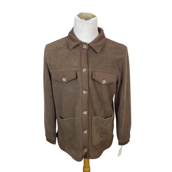 Blankncy Mens Brown Taupe Button-Up Jacket Sz L - New - Picture 1 of 9